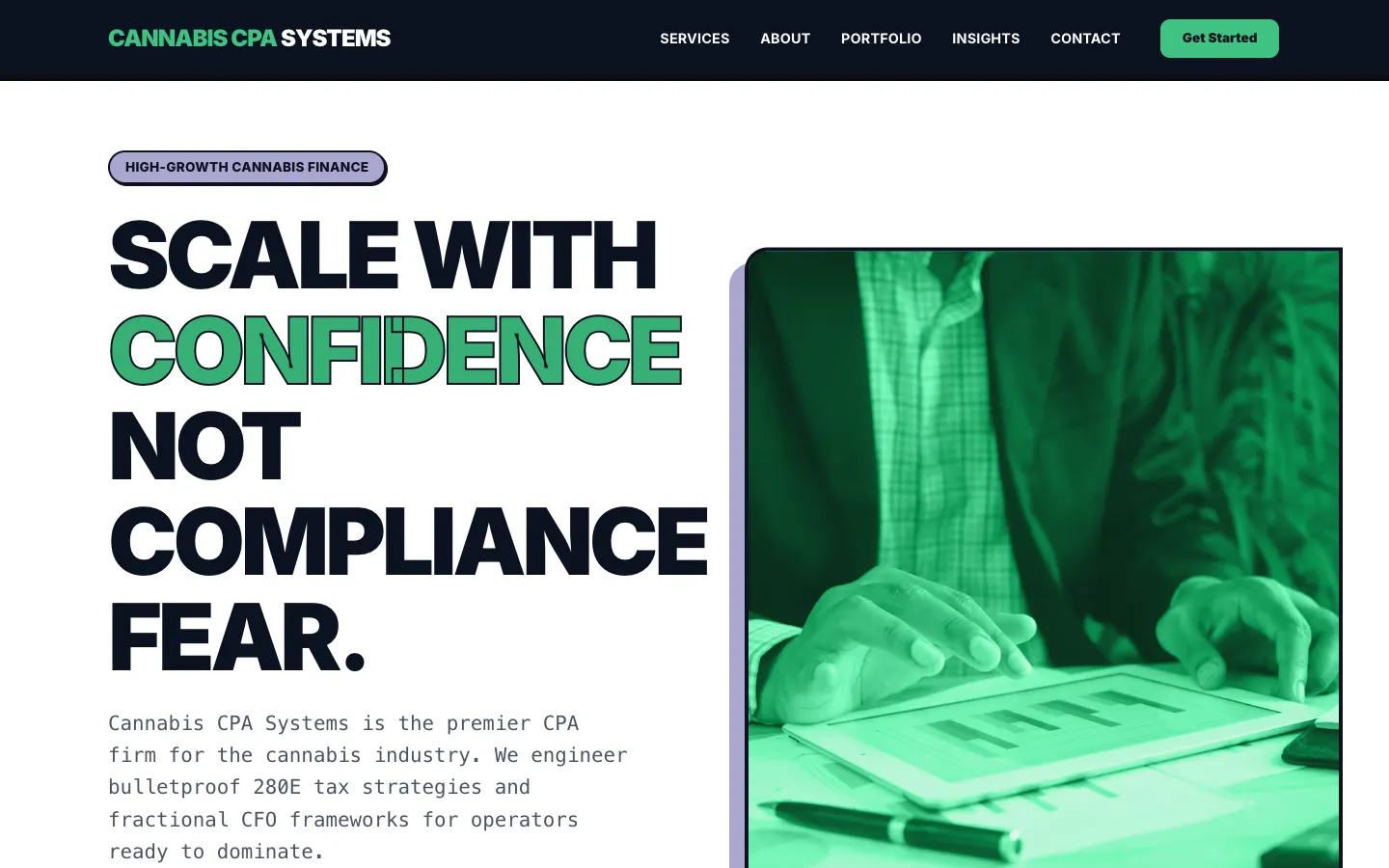 Cannabis CPA Systems — live cannabis CPA website built on WorkspaceCMS