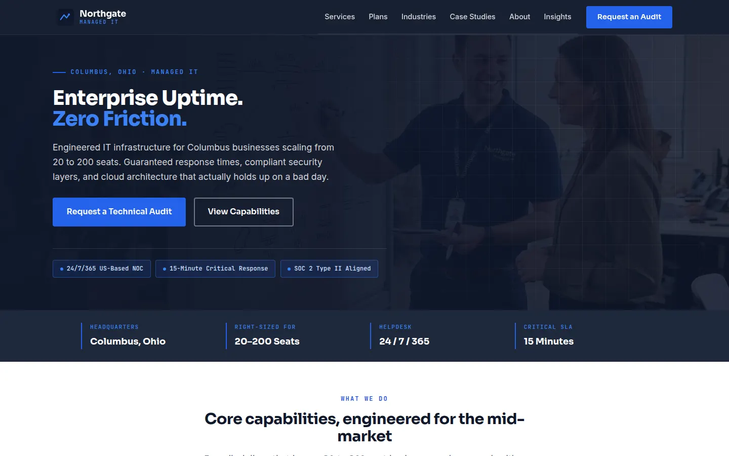 Northgate Managed IT — live managed it services website built on WorkspaceCMS