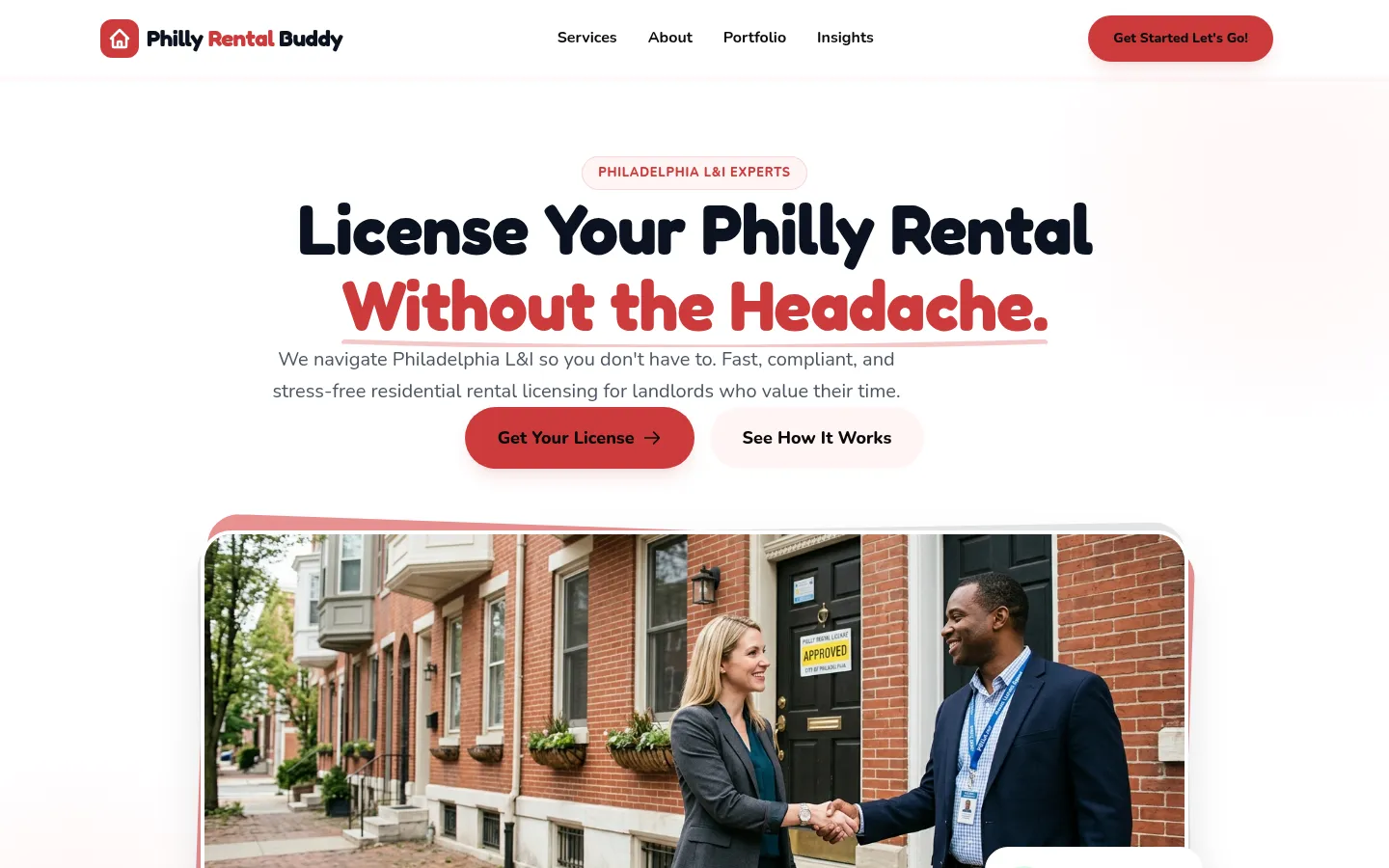 Philly Rental License — live property licensing services website built on WorkspaceCMS